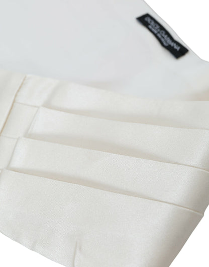 Dolce &amp; Gabbana Fajín con cinturón de seda de cintura ancha para hombre blanco
