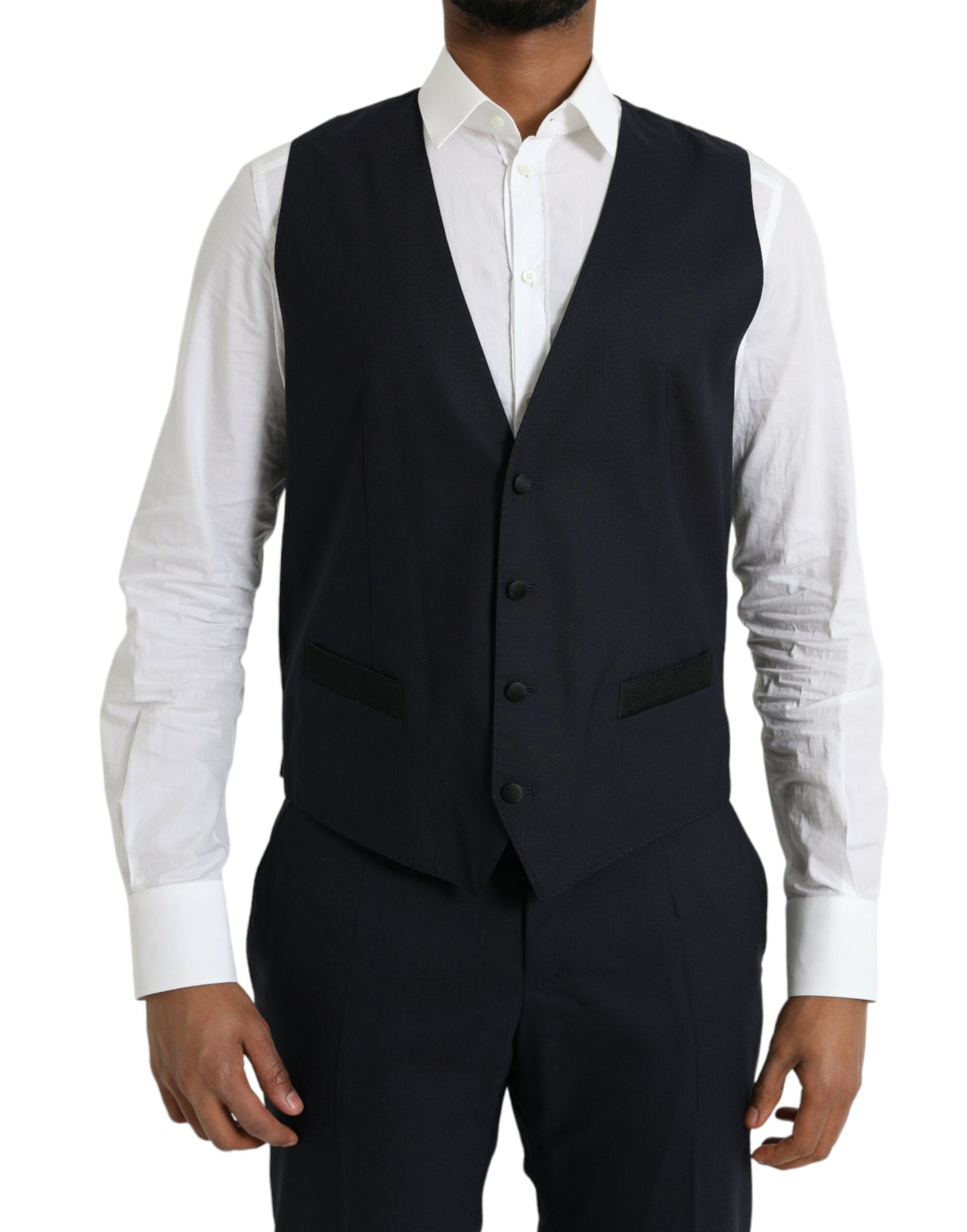 Dolce &amp; Gabbana Traje formal de 3 piezas de lana MARTINI azul oscuro