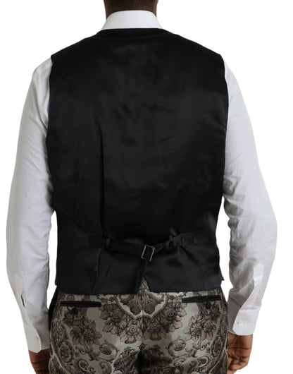 Dolce &amp; Gabbana Traje formal de 3 piezas en jacquard floral marrón