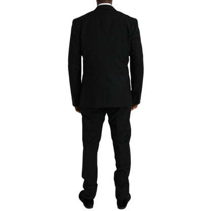 Dolce &amp; Gabbana Traje formal STAFF de poliéster negro de 3 piezas