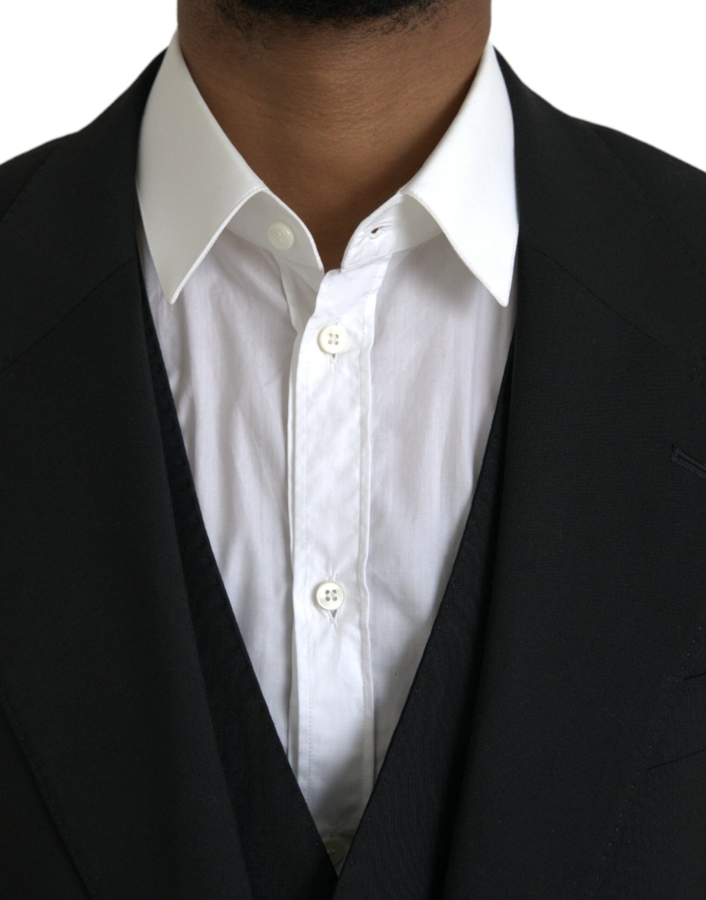 Dolce &amp; Gabbana Traje formal STAFF de poliéster negro de 3 piezas