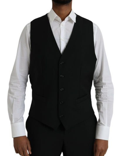 Dolce &amp; Gabbana Traje formal STAFF de poliéster negro de 3 piezas