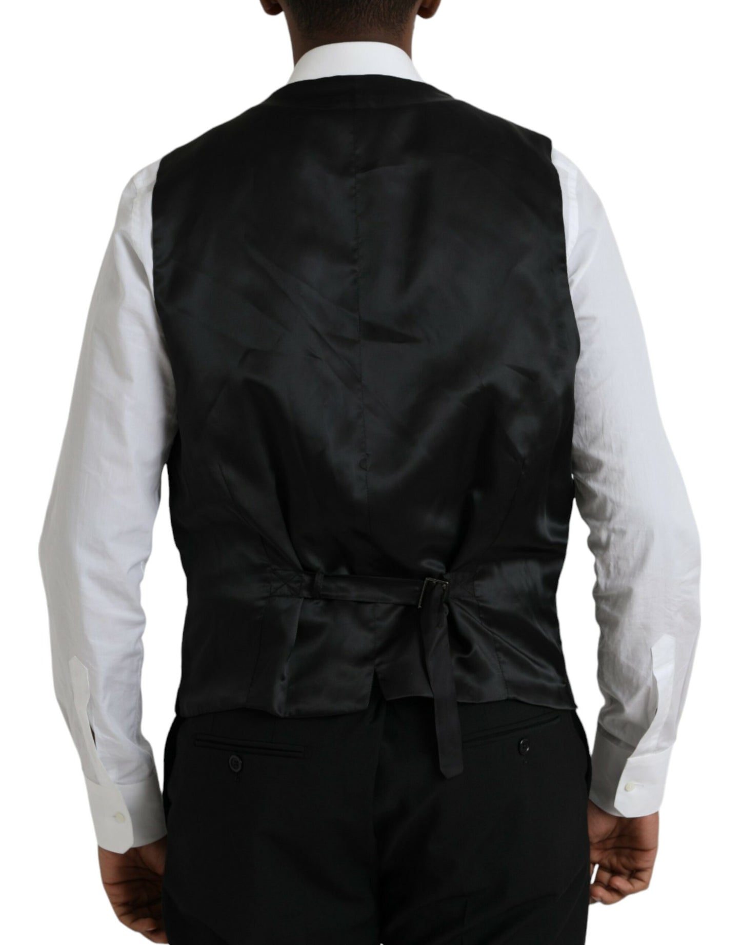 Dolce &amp; Gabbana Traje formal STAFF de poliéster negro de 3 piezas