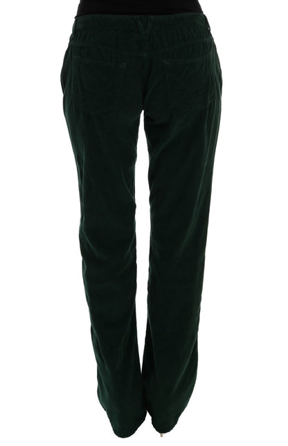 Dolce &amp; Gabbana Pantalones elegantes de mezcla de algodón verde