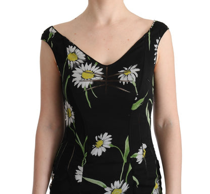 Dolce &amp; Gabbana Vestido tubo largo con estampado de girasoles