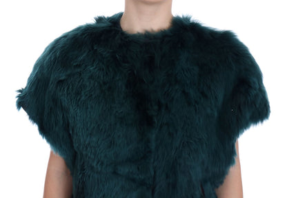 Dolce &amp; Gabbana Exquisito Chaleco Largo De Piel De Alpaca Verde