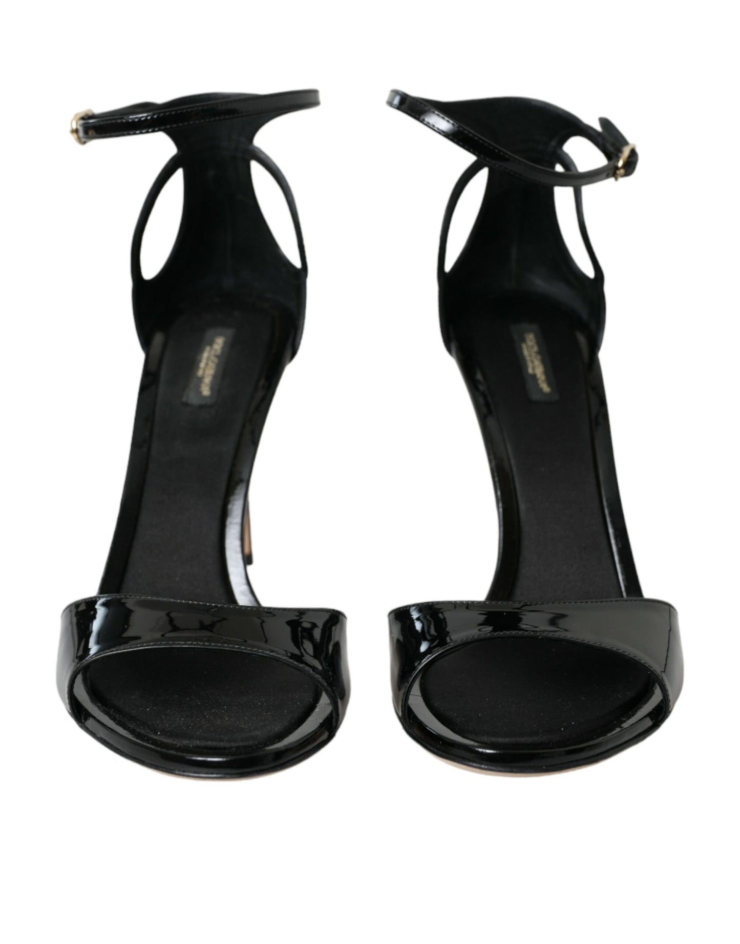 Dolce &amp; Gabbana Zapatos sandalias de tacón de cuero KEIRA negros