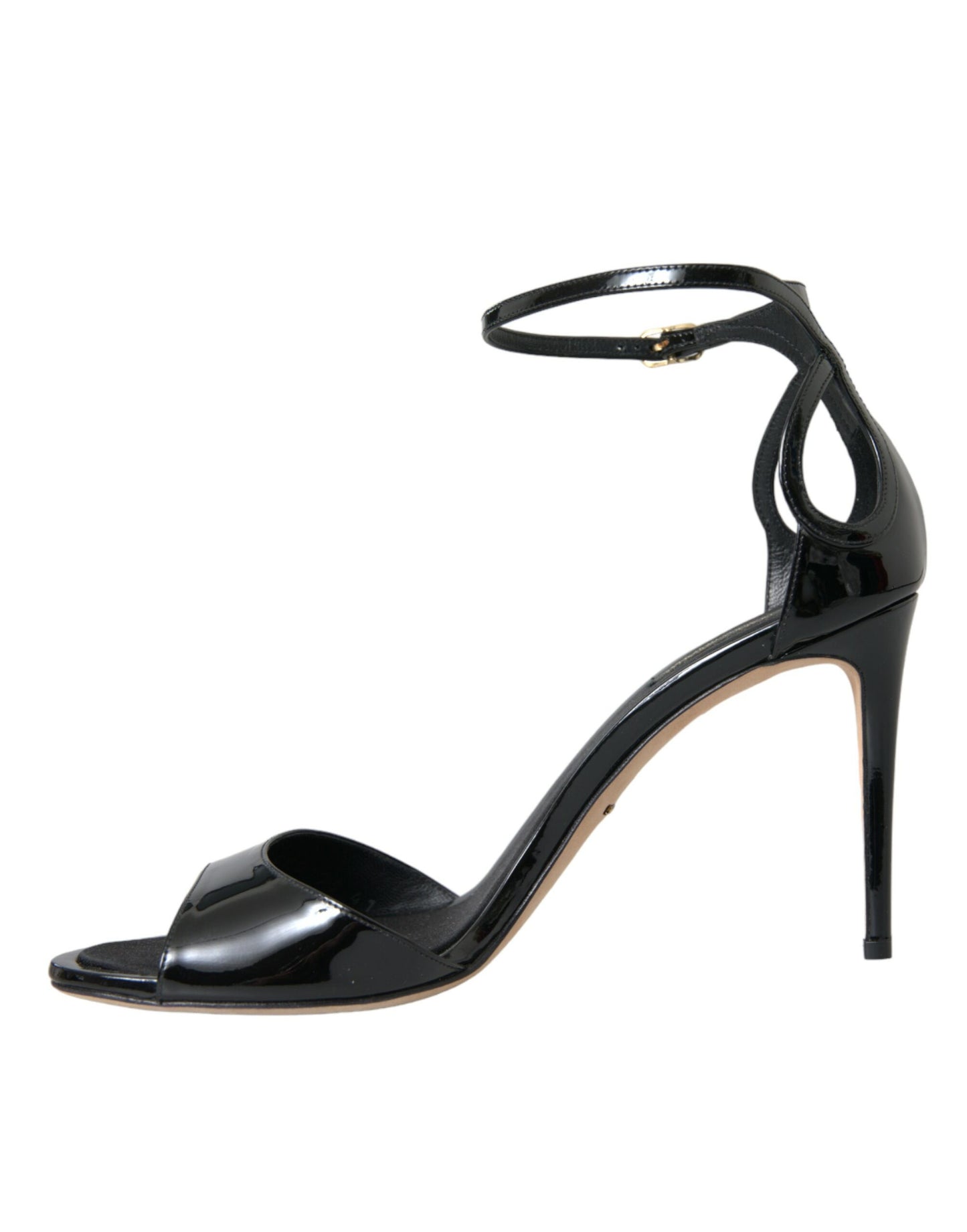 Dolce &amp; Gabbana Zapatos sandalias de tacón de cuero KEIRA negros