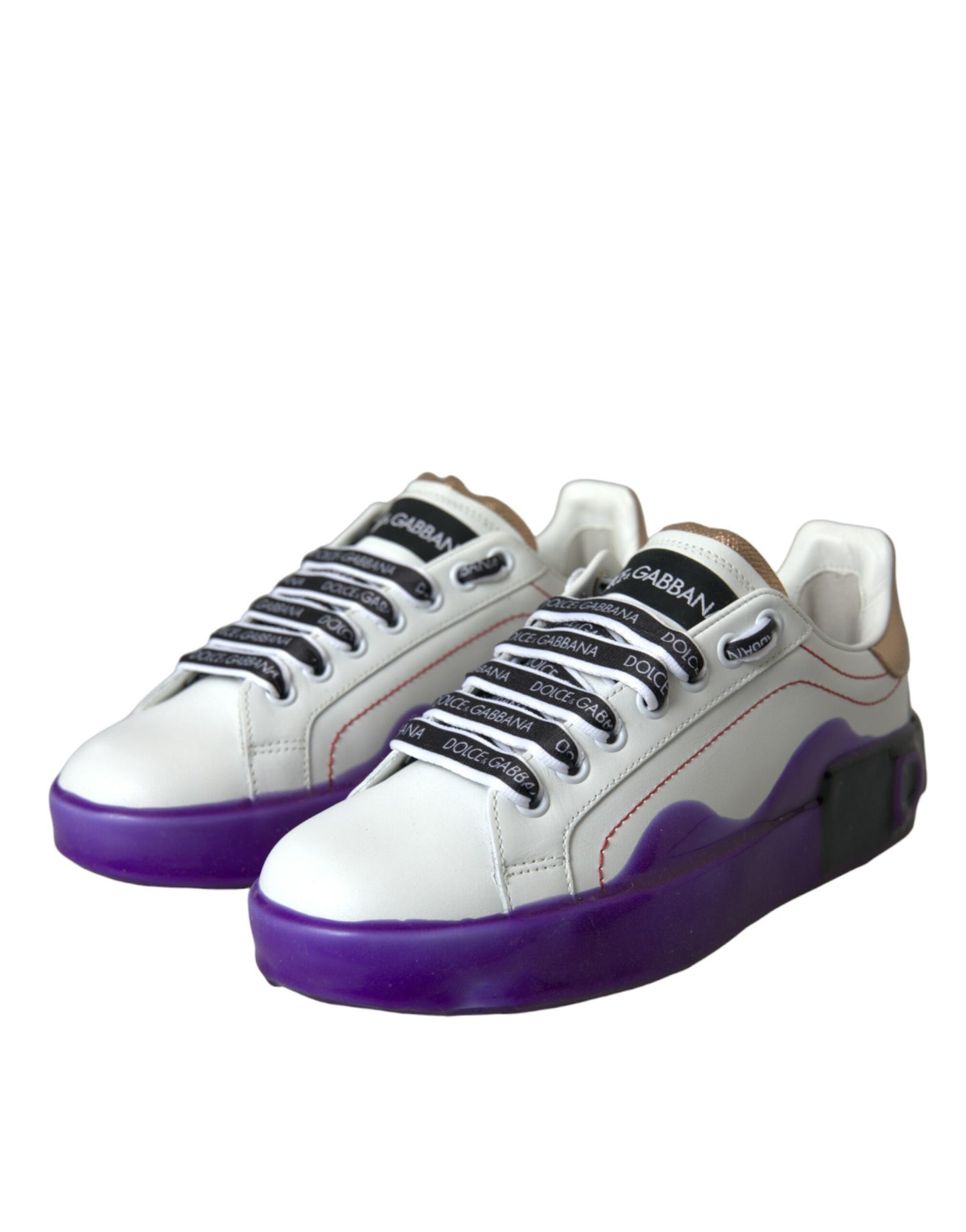 Dolce &amp; Gabbana Zapatillas Portofino De Cuero Blanco Zapatos