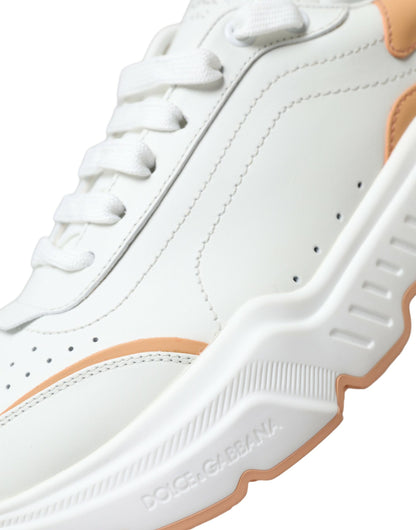 Dolce &amp; Gabbana Zapatos deportivos de cuero DAYMASTER color melocotón blanco
