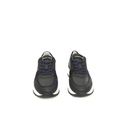 Cerruti 1881 Blue Cowhide Men Sneaker