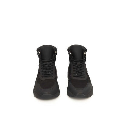 Cerruti 1881 Black Cowhide Men Sneaker