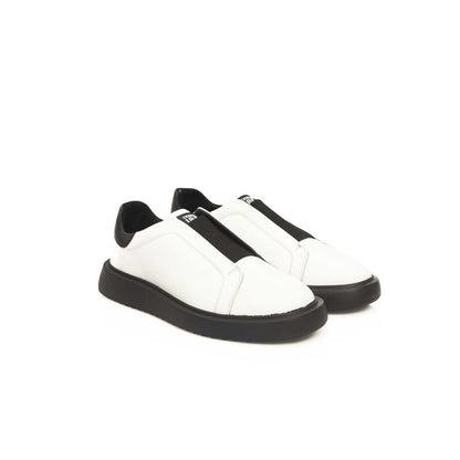 Cerruti 1881 White Calfskin Men Sneaker