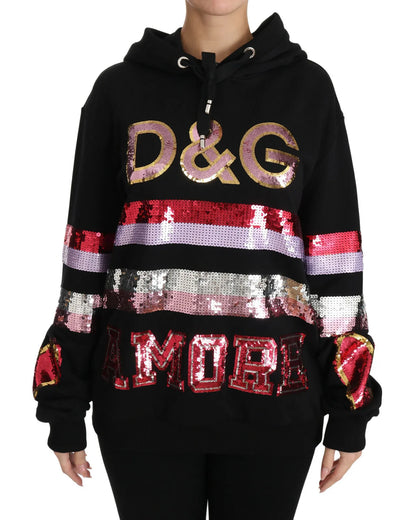 Dolce &amp; Gabbana Jersey con capucha y lentejuelas DG