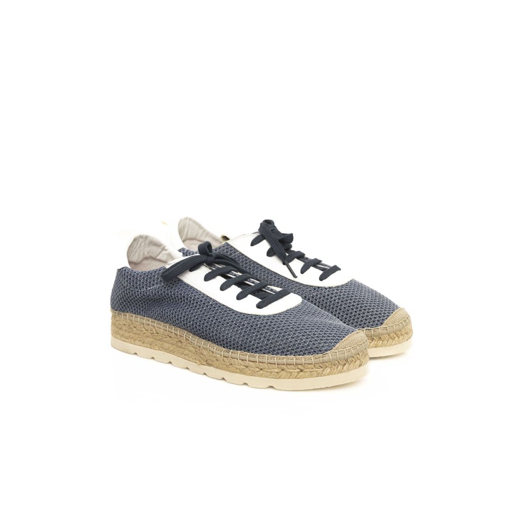 Cerruti 1881 Blue Calfskin Men Sneaker