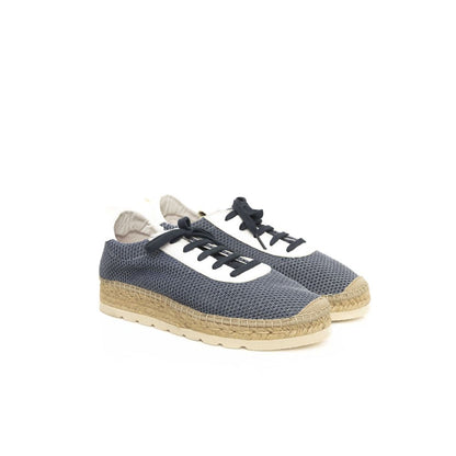 Cerruti 1881 Blue Calfskin Men Sneaker