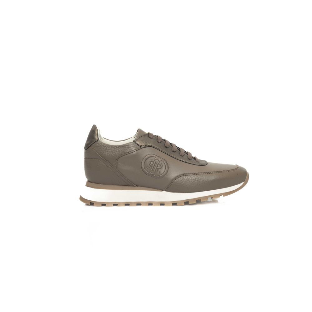 Cerruti 1881 Beige Cowhide Women Platform Sneaker