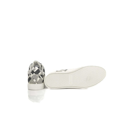Cerruti 1881 White Calfskin Men Sneaker