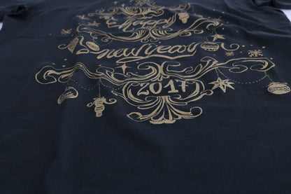 Dolce &amp; Gabbana Camiseta de algodón verde esmeralda con estampado 2017