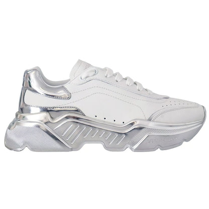 Dolce & Gabbana White Calfskin Men Sneaker