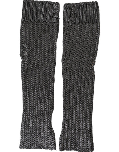Dolce &amp; Gabbana Guantes sin dedos de punto de viscosa gris