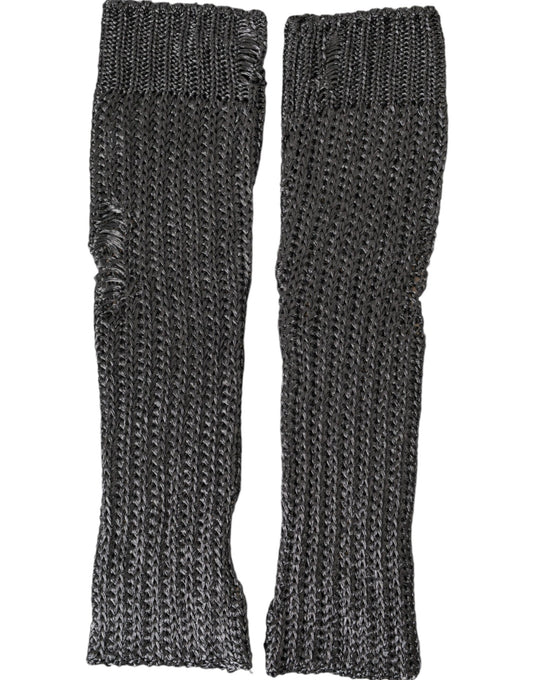 Dolce &amp; Gabbana Guantes sin dedos de punto de viscosa gris