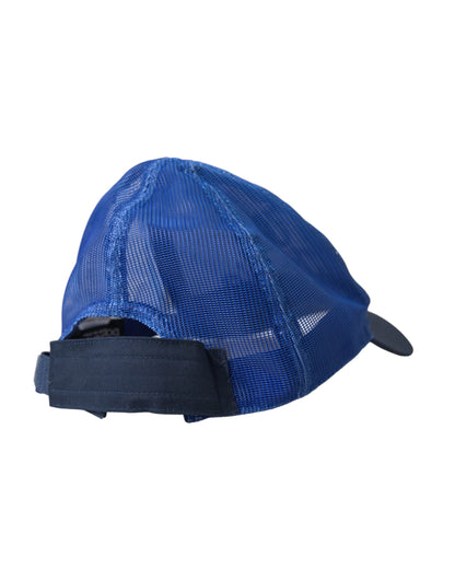 Dolce &amp; Gabbana Gorra de béisbol de malla Italia azul blanco negro