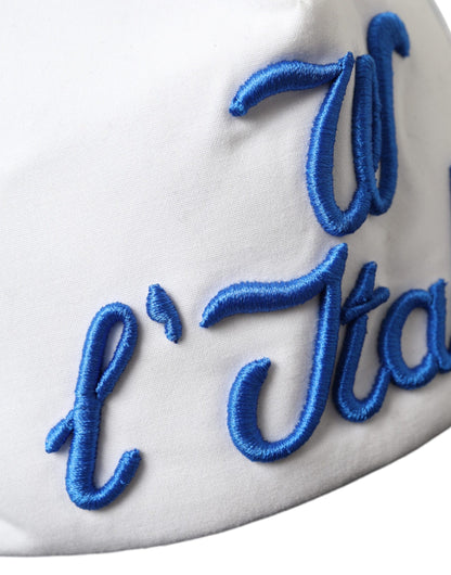 Dolce &amp; Gabbana Gorra de béisbol de malla Italia azul blanco negro