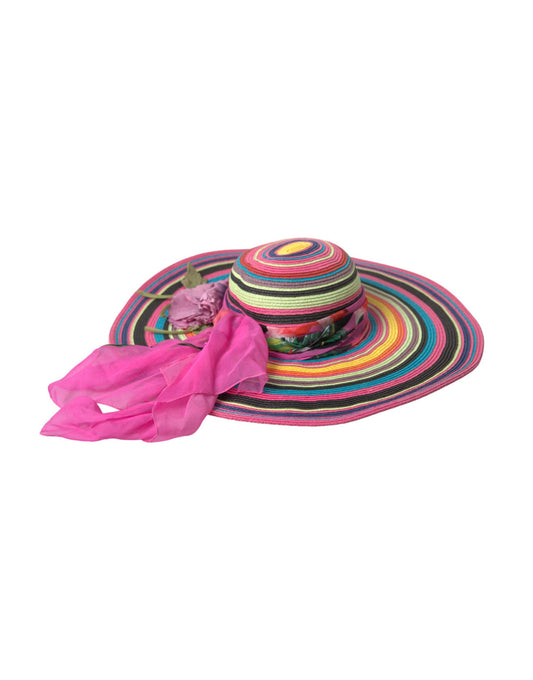 Dolce &amp; Gabbana Sombrero flexible de ala ancha fantasía multicolor