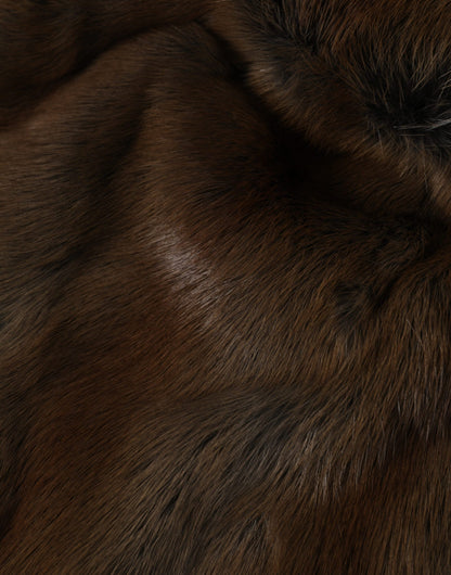 Gorro De Cachemira Mujer Dolce &amp; Gabbana Brown Weasel Fur