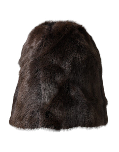 Gorro De Cachemira Mujer Dolce &amp; Gabbana Brown Weasel Fur
