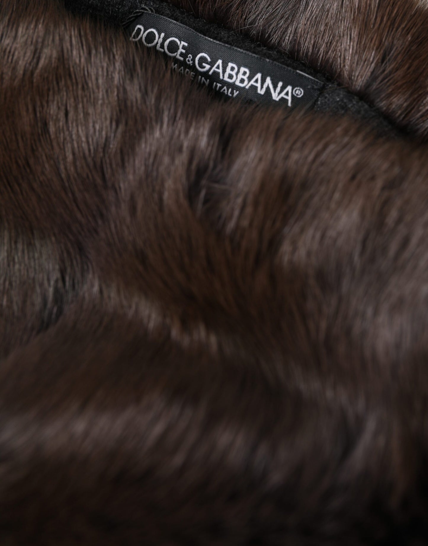 Gorro De Cachemira Mujer Dolce &amp; Gabbana Brown Weasel Fur