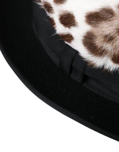 Dolce &amp; Gabbana Sombrero Fedora Leopardo Multicolor Mujer