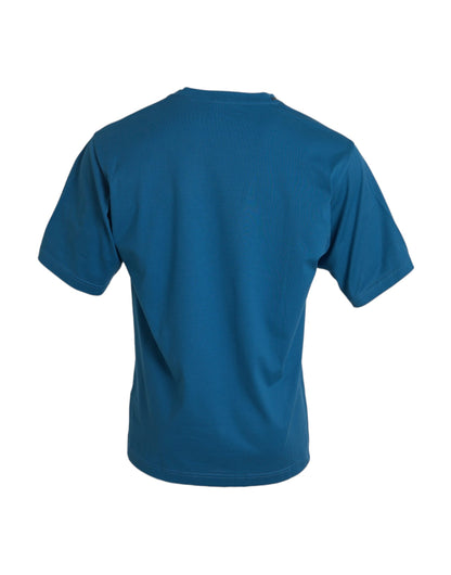 Dolce &amp; Gabbana Camiseta de manga corta con cuello redondo y logo azul