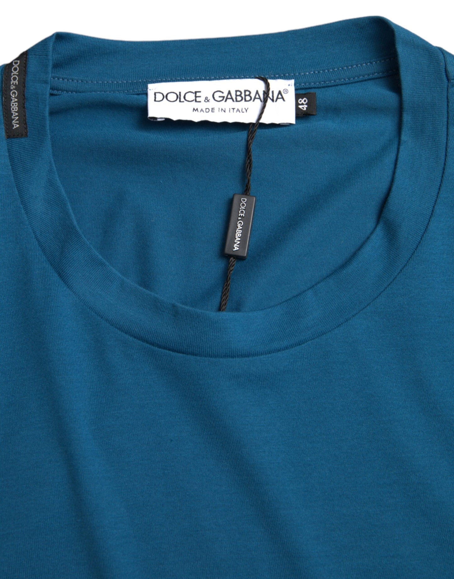 Dolce &amp; Gabbana Camiseta de manga corta con cuello redondo y logo azul