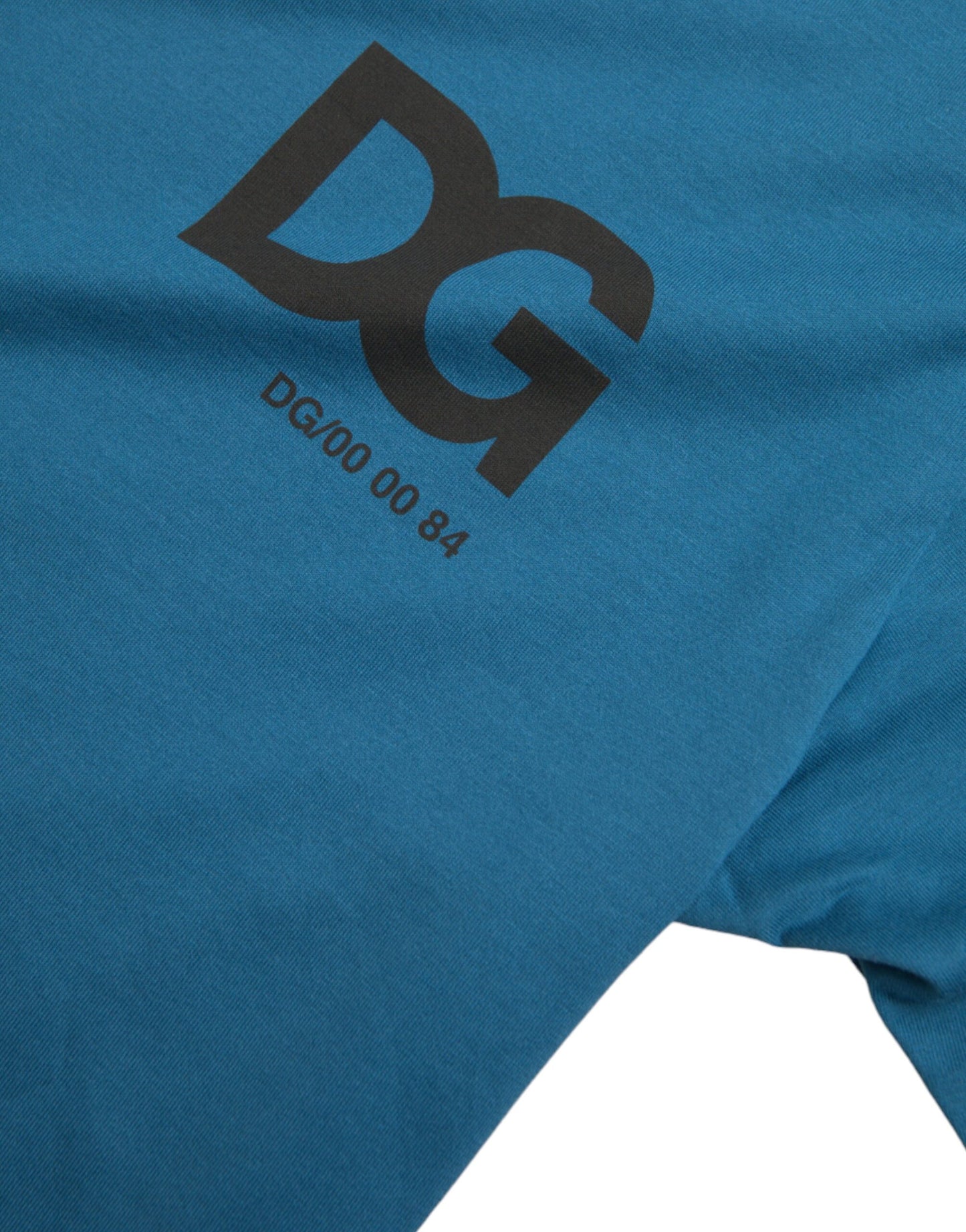 Dolce &amp; Gabbana Camiseta de manga corta con cuello redondo y logo azul