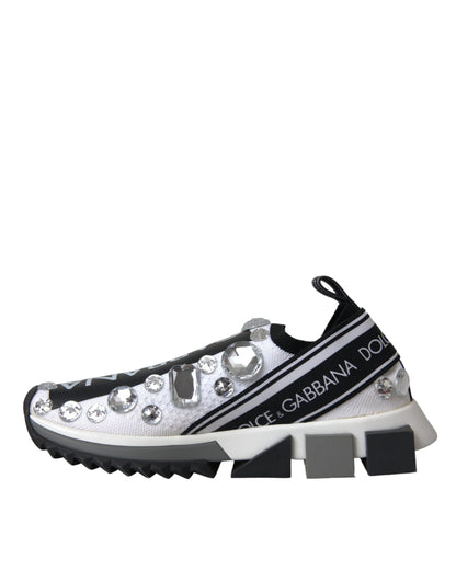 Dolce &amp; Gabbana Zapatillas deportivas con cristales Sorrento blancos Zapatos