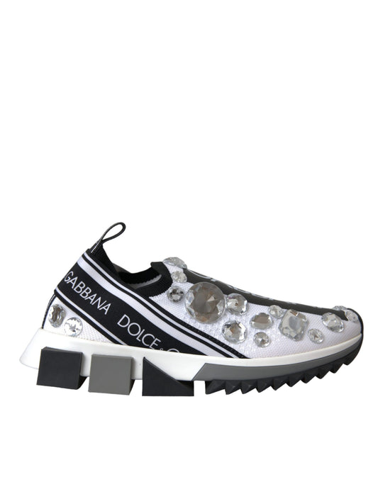 Dolce &amp; Gabbana Zapatillas deportivas con cristales Sorrento blancos Zapatos