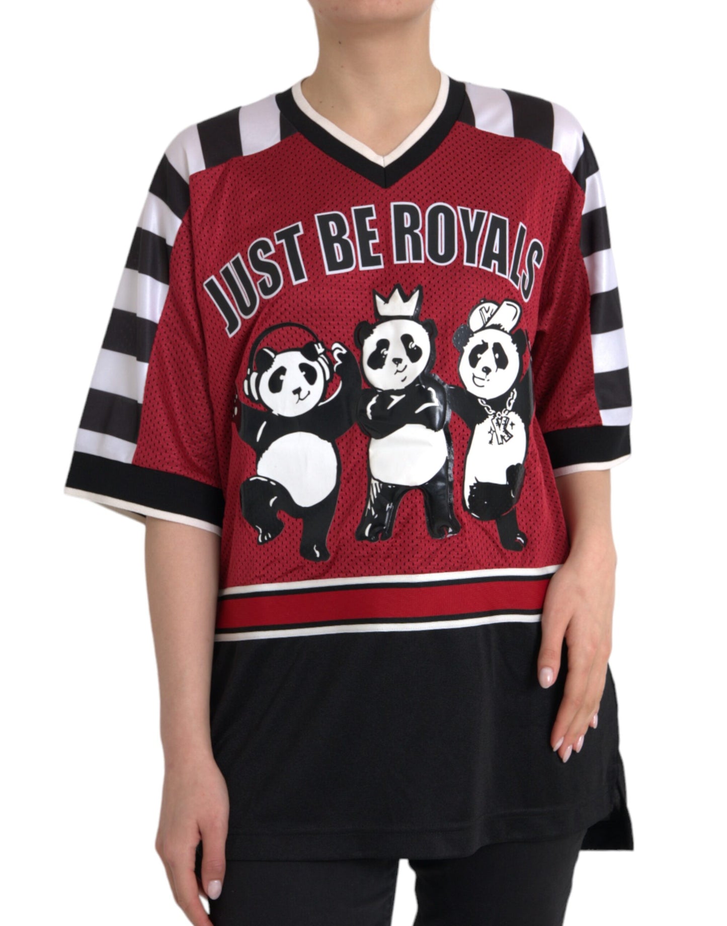 Dolce &amp; Gabbana Multicolor Royals Panda Oversized T-shirt