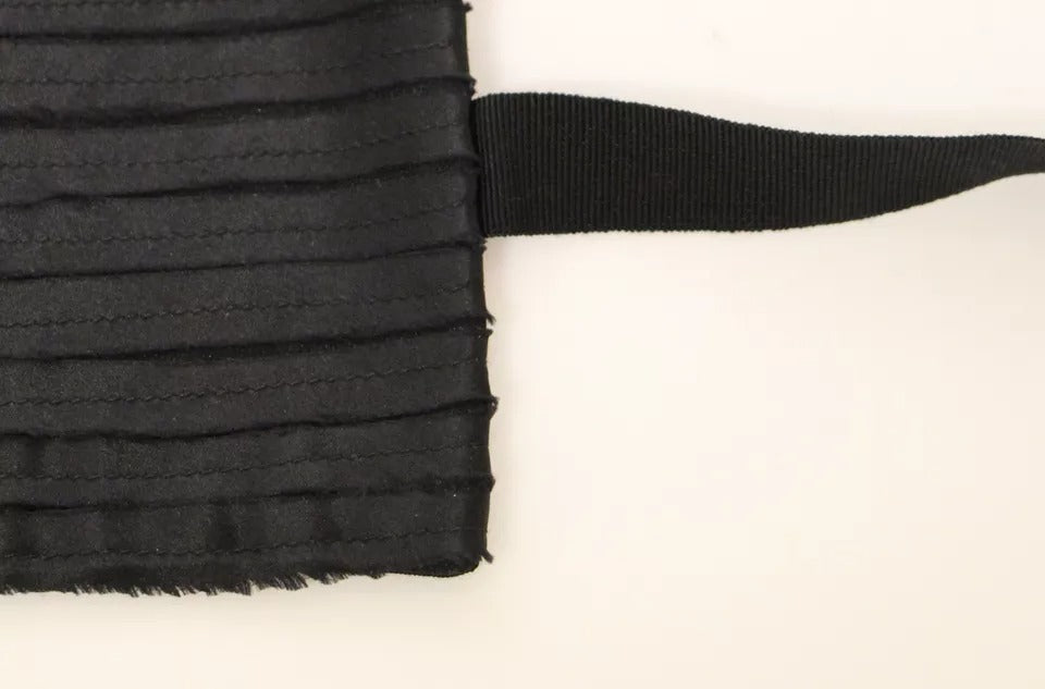 Ceinture de smoking en soie noire Dolce &amp; Gabbana pour femme