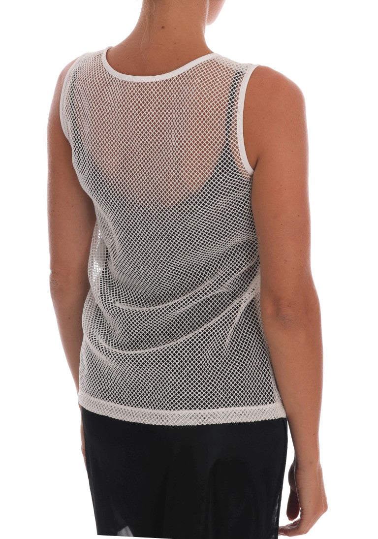 Dolce &amp; Gabbana Camiseta sin mangas de red transparente