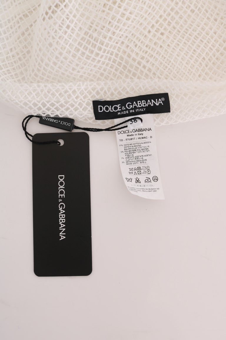 Dolce &amp; Gabbana Camiseta sin mangas de red transparente