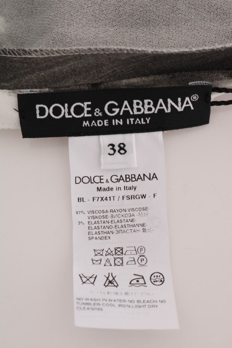 Dolce &amp; Gabbana Blusa elástica elegante a rayas