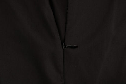 Dolce &amp; Gabbana Elegante blusa camisola sin mangas de encaje negro