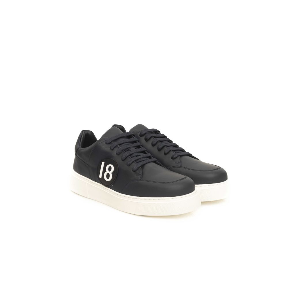 Cerruti 1881 Blue Cowhide Men's Sneaker