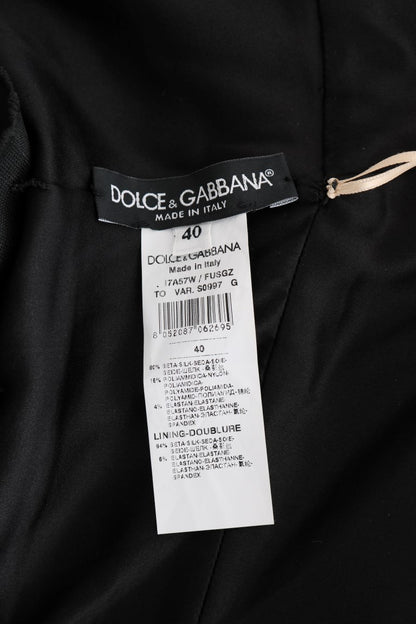 Dolce &amp; Gabbana Mono mameluco elástico de seda dorado y negro