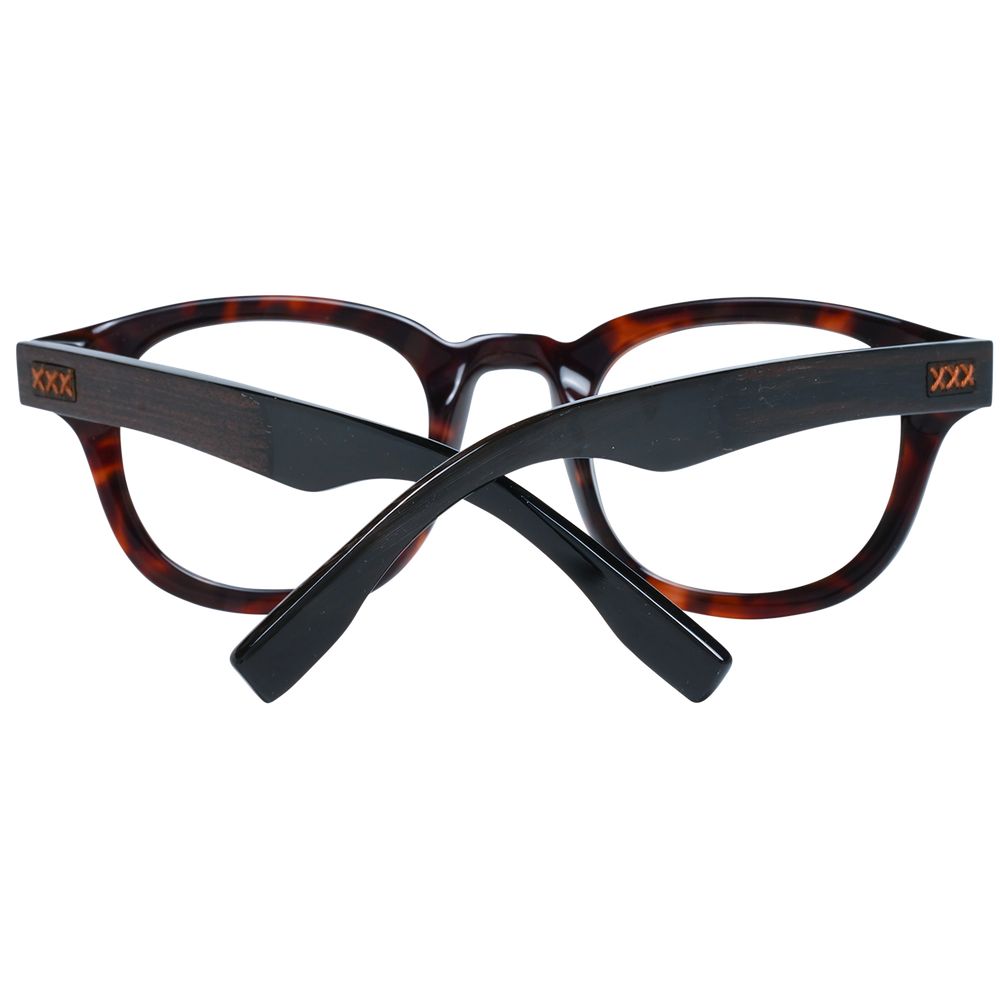 Ermenegildo Zegna Brown Men Glasses Frame