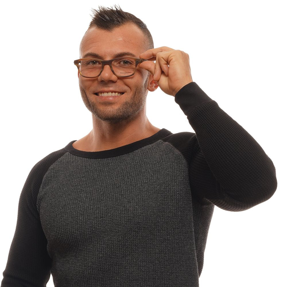 Ermenegildo Zegna Brown Men Glasses Frame