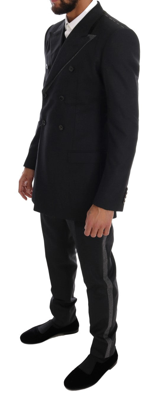 Dolce & Gabbana Elegant Gray Double Breasted Wool Suit – IT44 | XS par Dolce & Gabbana | Disponible sur Sandy Store ByNet