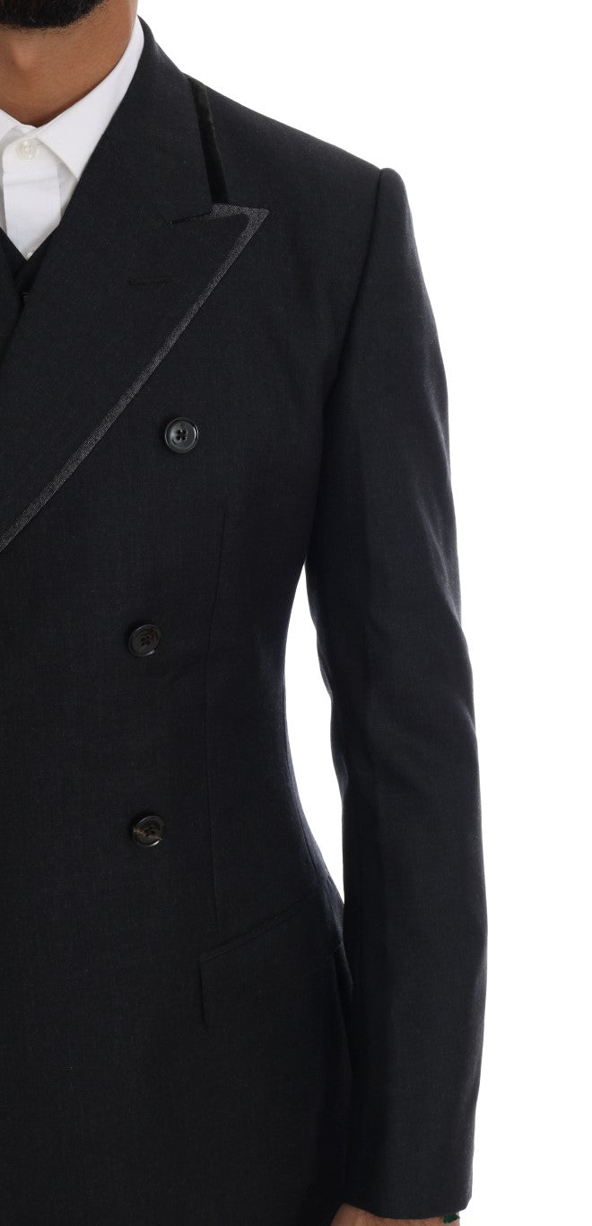 Dolce & Gabbana Elegant Gray Double Breasted Wool Suit – IT44 | XS par Dolce & Gabbana | Disponible sur Sandy Store ByNet